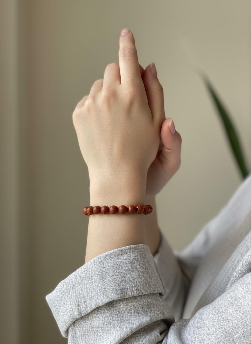 Evaarah - Energised🪨 Red Jasper Bracelet – Stability, Strength & Rooted Energy